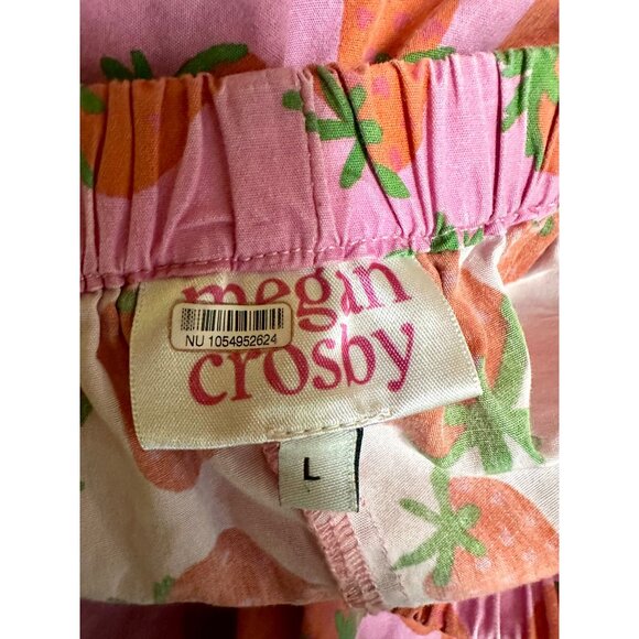 Megan Crosby Sophie Strawberry Print Puff Sleeve Crop Top & Pants Set | Organic - Picture 10 of 12